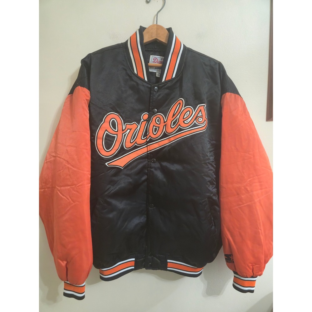 Vintage 90s Starter Baltimore Orioles Diamond Collection Satin Jacket XL